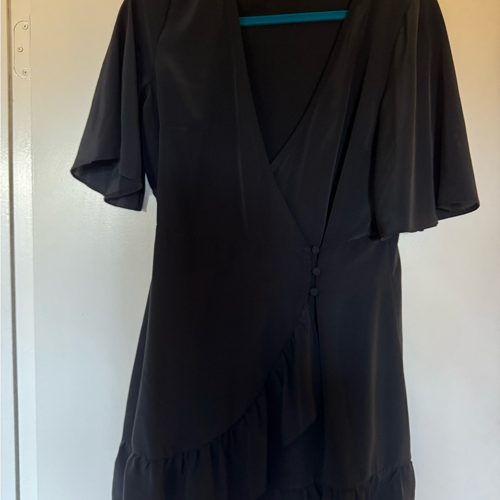 Elegant Black Wrap Dress